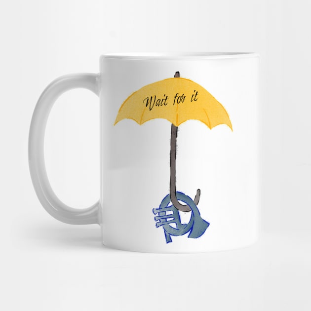 Yellow umbrella and blue horn black - Wait for it by Uwaki